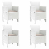 Garden Dining Set 5 pcs White Polypropylene 3378543