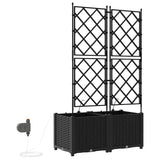 Garden Planter 2 pcs Black 80 x 40 x 142 cm PP 42002851
