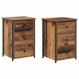 Bedside Cabinet 2 pcs Brown 40 x 36 x 60 cm Solid Reclaim Wood 871258