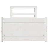 Bed Frame with Headboard without Mattress White 90x190 cm Single 3306008