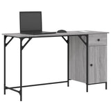 Computer Desk Grey Sonoma 131x48x75 cm Engineered Wood 836221