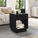 ZNTS Coffee Table with Infinity LED Black 40x40x50 cm 847645