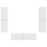TV Cabinet Set 6 pcs White Engineered Wood 3409123