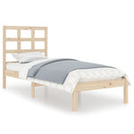 ZNTS Bed Frame without Mattres 90x190 cm Singles Solid Wood 3105435