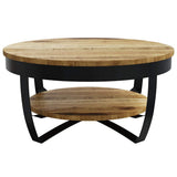 244675 Coffee Table Solid Rough Mango Wood 65x32 cm