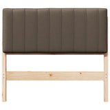 Upholstered Headboard Brown and Taupe 100 cm Solid Pine Wood 880196