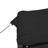 Foldable Party Tent Pop-Up with 4 Sidewalls Black 4004934