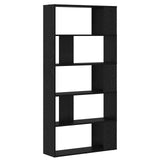 Book Cabinet Black Oak 80 x 24 x 159 cm Engineered Wood 8003712