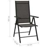 Garden Lounge Set Black and Anthracite Aluminium, Textilene Medium 3070643