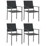 5 Piece Garden Dining Set Poly Rattan and Steel 3187004