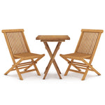 3 Piece Garden Dining Set Solid Wood Teak 3087188