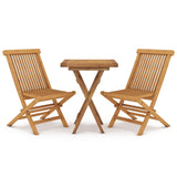 3 Piece Garden Dining Set Solid Wood Teak 3087188