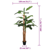 Artificial Banana Tree 22 Leaves 200 cm Green 359003