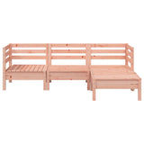 Garden Sofa 3-Seater with Footstool Solid Wood Douglas 838059