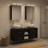 Bathroom Furniture Set 5 pcs Black Oak 3406712