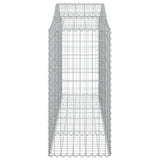 Arched Gabion Baskets 9 pcs 200x50x120/140 cm Galvanised Iron 3145668