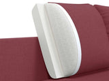 3-Seater Sofa Wine Red 222 x 81 x 89 cm Fabric 42048632