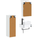 Bathroom Cabinet Set 4 pcs White 50 x 14.5 x 70 cm 3407391