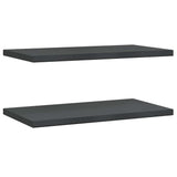 Wall Shelves 2 pcs 75x40 cm Black Stainless Steel 30290