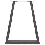 Dining Table Legs V-Shape 2 pcs Anthracite 50x cm Steel 4012562