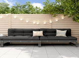 Garden Middle Sofas 2 pcs Grey 120x80 cm Solid Wood Pine 825718