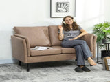 Two-Seater Leathaire Sofa - Light Brown T3398P424902