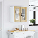 Kitchen Wall Cabinet with Glass Door Lucca Sonoma Oak Engineered Wood 853910