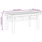 ZNTS Coffee Table 70x40x35 cm Bamboo 366468