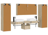 Bathroom Furniture Set 6 pcs Sonoma Oak 3407201