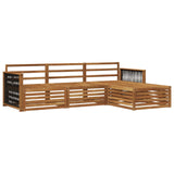 Outdoor Sofa Set Natural 249 x 162.5 x 73 cm Solid Acacia Wood 3383202