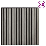 Acoustic Wall Panels 8 pcs Slatted 60.5x60 cm Oak Veneer 42002583