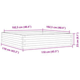 Garden Planter 110x110x23 cm Solid Wood Douglas 847216