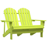 Garden Chair Green Solid fir wood 2-Seater Durable 315906