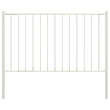 Fence Panel with Posts Powder-coated Steel 1.81x1.25 m White 145217