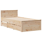 ZNTS Bookcase Bed without Mattress 90x200 cm Solid Wood Pine 3308930