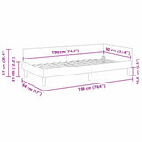 Corner Bed Frame with Headboard Black 90 cm x 190 cm Velvet 42016149