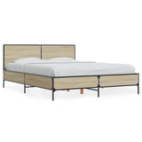 Bed Frame without Mattress Sonoma Oak 135x190 cm Double 3280028