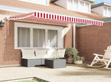 Awning Frame Red and White 250 x 200 cm 3329403