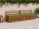 2-Piece Bench Cushions SOEST 2 pcs 100% Polyester Leaf Design 950111