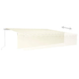 Manual Retractable Awning with Blind&LED 6x3m Cream 3069362