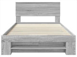 Bed Frame Grey Sonoma 80 x 200 cm Engineered Wood 3408814