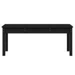 ZNTS Garden Bench Black 109x44x45 cm Solid Wood Pine 824008