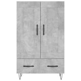 Highboard Concrete Grey 69.5x31x115 cm Engineered Wood 830320