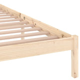 ZNTS Bed Frame without Mattress Solid Wood Pine 200x200cm 810450