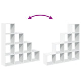 Room Divider Bookcase 4-Tier White 131,5x29x131,5 cm Engineered Wood 857967