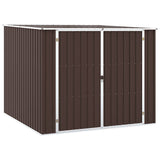 Garden Shed Brown 195x198x159 cm Galvanised Steel 46256