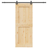 Sliding Door NARVIK Natural and Black 3445332