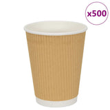 Paper Coffee Cups 500 pcs 12oz 300ml Brown 4102800