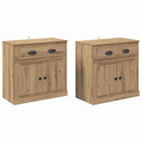 Sideboards with Drawer 2 pcs Artisan Oak 70 x 35.5 x 67.5 cm 3402660