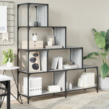 Bookcase 4-Stair Grey Sonoma 139x33.5x149 cm Engineered Wood 842479